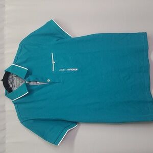 Fernando Pena Women Polo Shirt Torquoise Blue Size M